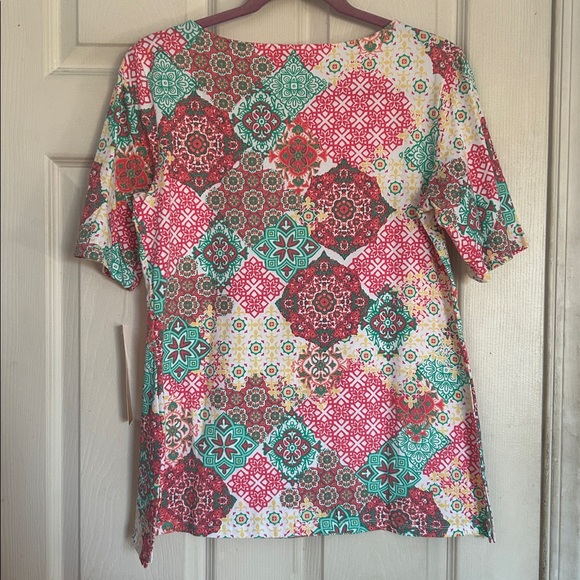 NWT Ruby Rd. Punch multicolor short sleeve T-shirt size small - Picture 2 of 4